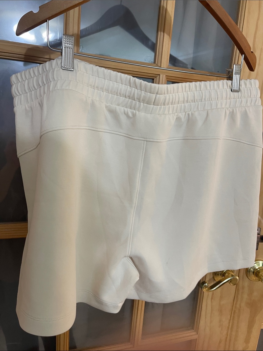 151. Cream Drawstring Women's Shorts - Picture 5 of 5